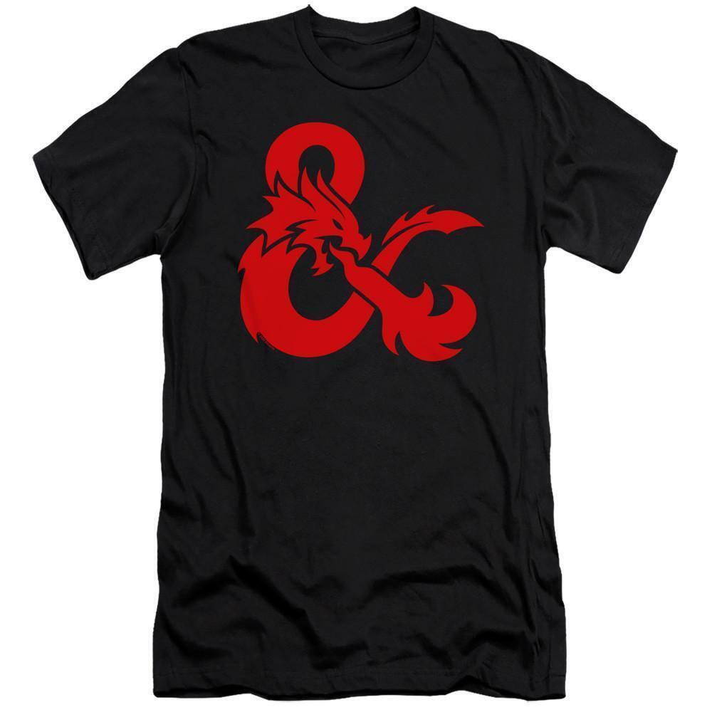 Dungeons And Dragons Ampersand Logo Adult Premium 301 T Shirt Black
